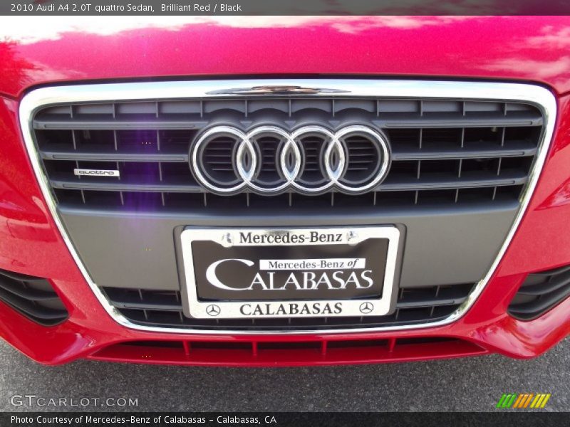 Brilliant Red / Black 2010 Audi A4 2.0T quattro Sedan