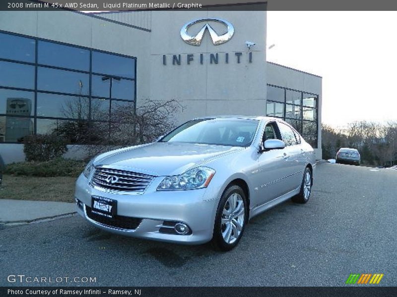 Liquid Platinum Metallic / Graphite 2008 Infiniti M 45x AWD Sedan