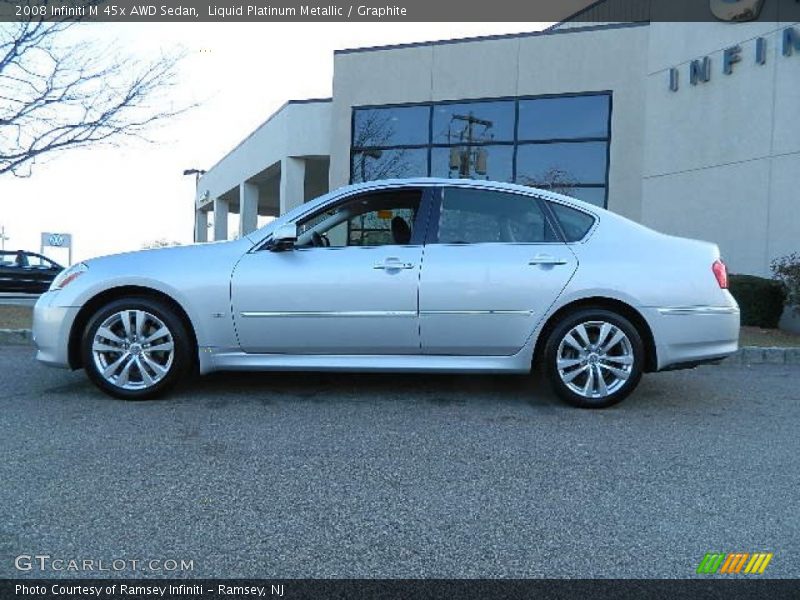 Liquid Platinum Metallic / Graphite 2008 Infiniti M 45x AWD Sedan
