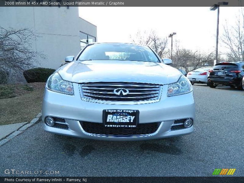 Liquid Platinum Metallic / Graphite 2008 Infiniti M 45x AWD Sedan