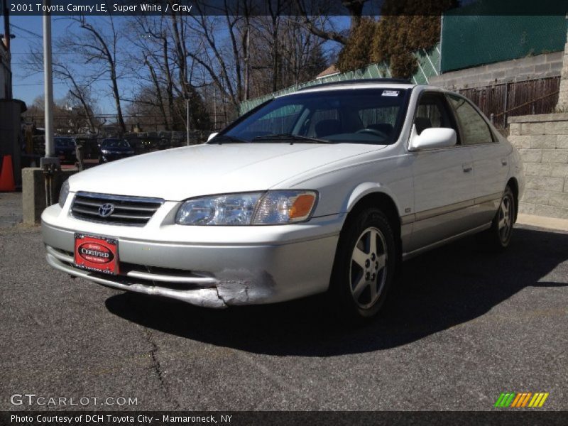 Super White / Gray 2001 Toyota Camry LE