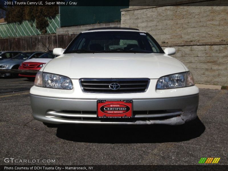 Super White / Gray 2001 Toyota Camry LE