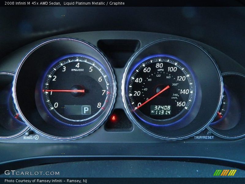 Liquid Platinum Metallic / Graphite 2008 Infiniti M 45x AWD Sedan