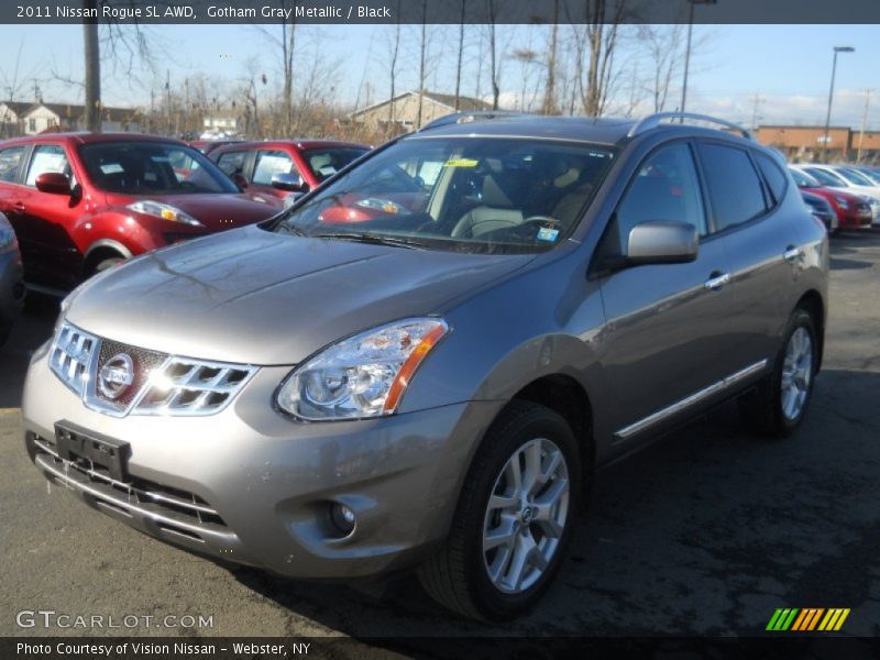 Gotham Gray Metallic / Black 2011 Nissan Rogue SL AWD