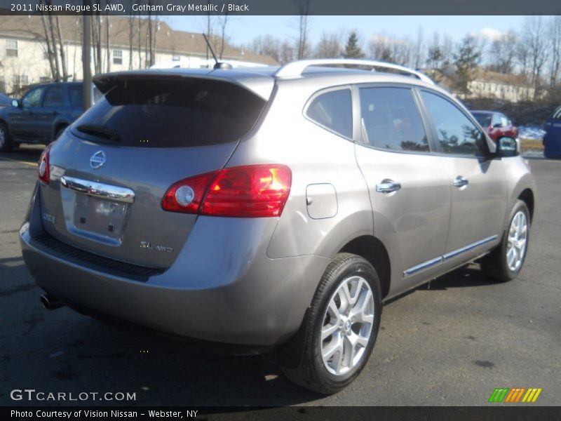 Gotham Gray Metallic / Black 2011 Nissan Rogue SL AWD