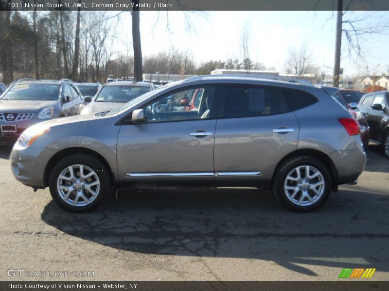 Gotham Gray Metallic / Black 2011 Nissan Rogue SL AWD