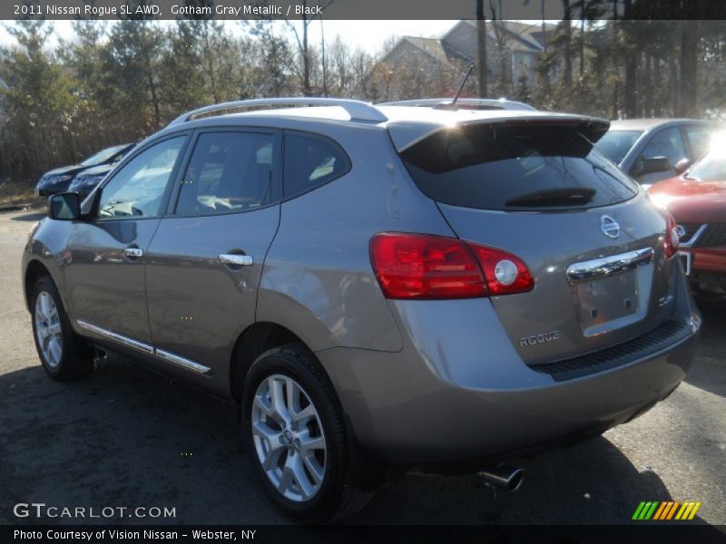 Gotham Gray Metallic / Black 2011 Nissan Rogue SL AWD