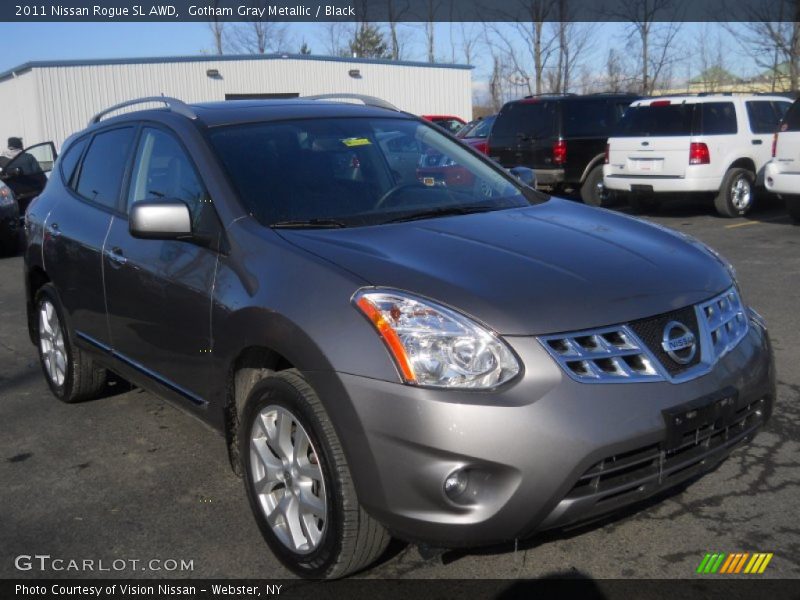 Gotham Gray Metallic / Black 2011 Nissan Rogue SL AWD