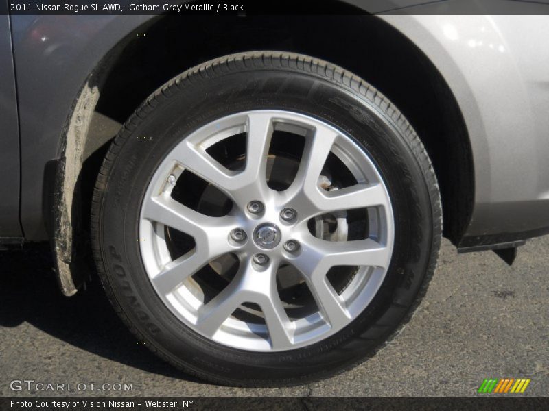 Gotham Gray Metallic / Black 2011 Nissan Rogue SL AWD