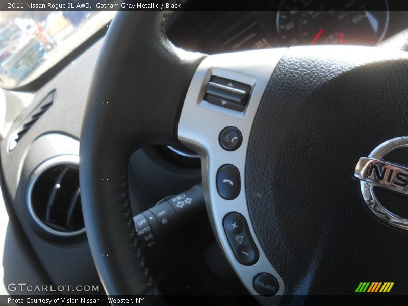 Gotham Gray Metallic / Black 2011 Nissan Rogue SL AWD