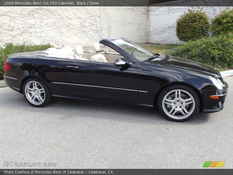Black / Stone 2009 Mercedes-Benz CLK 550 Cabriolet
