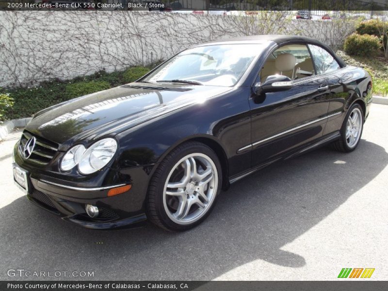Black / Stone 2009 Mercedes-Benz CLK 550 Cabriolet