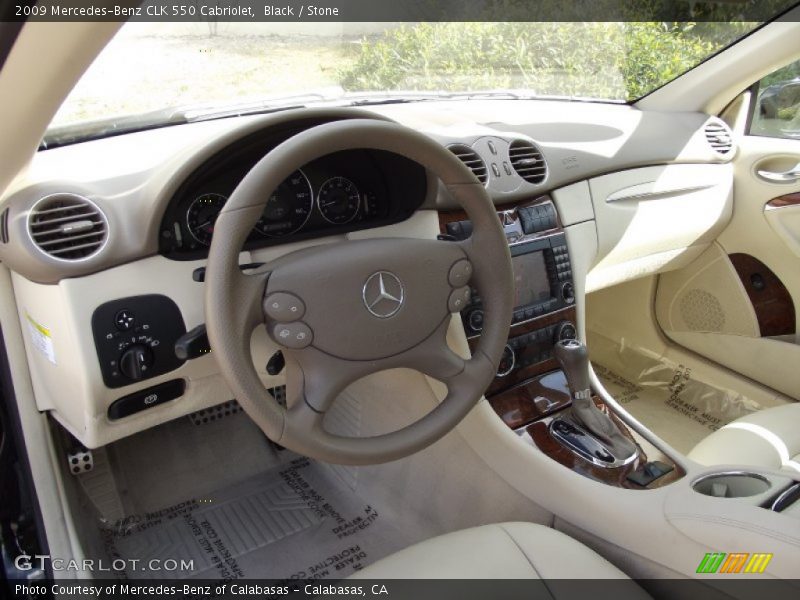 Black / Stone 2009 Mercedes-Benz CLK 550 Cabriolet