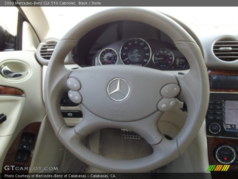 Black / Stone 2009 Mercedes-Benz CLK 550 Cabriolet