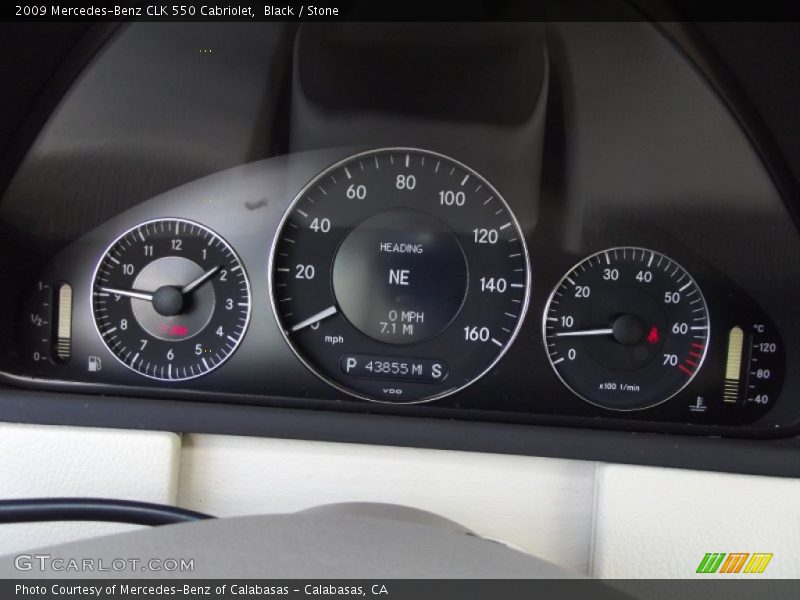 Black / Stone 2009 Mercedes-Benz CLK 550 Cabriolet