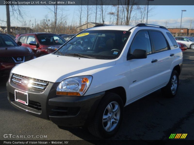 Clear White / Black 2006 Kia Sportage LX V6 4x4
