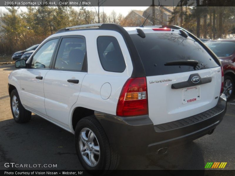 Clear White / Black 2006 Kia Sportage LX V6 4x4
