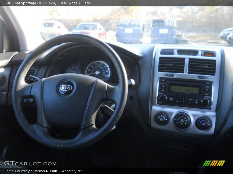 Clear White / Black 2006 Kia Sportage LX V6 4x4