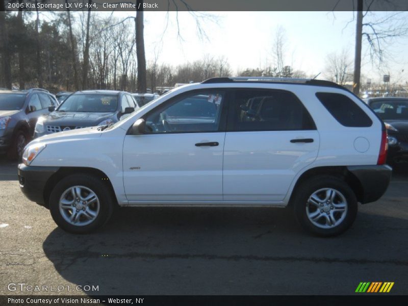 Clear White / Black 2006 Kia Sportage LX V6 4x4
