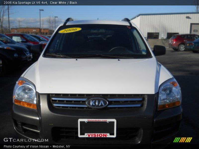 Clear White / Black 2006 Kia Sportage LX V6 4x4