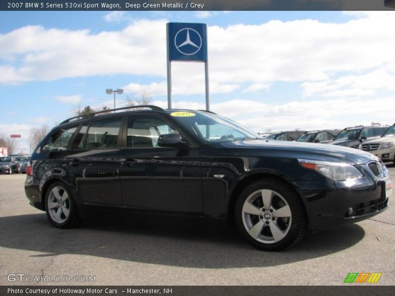 Deep Green Metallic / Grey 2007 BMW 5 Series 530xi Sport Wagon