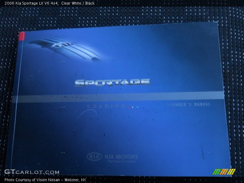 Clear White / Black 2006 Kia Sportage LX V6 4x4