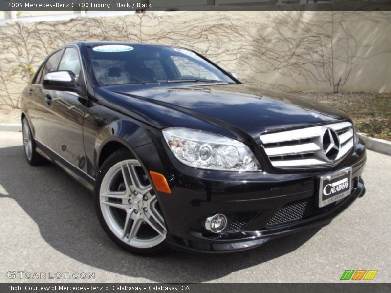 Black / Black 2009 Mercedes-Benz C 300 Luxury