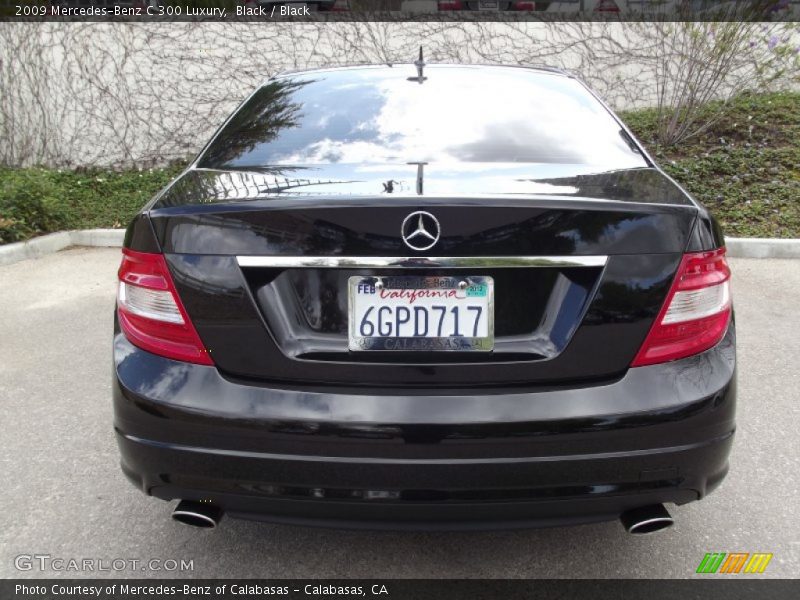 Black / Black 2009 Mercedes-Benz C 300 Luxury
