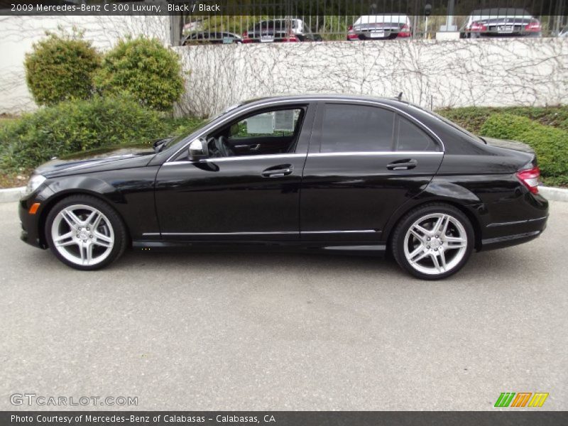 Black / Black 2009 Mercedes-Benz C 300 Luxury