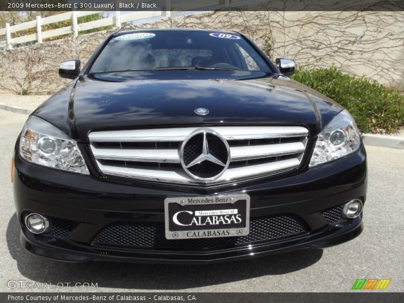 Black / Black 2009 Mercedes-Benz C 300 Luxury