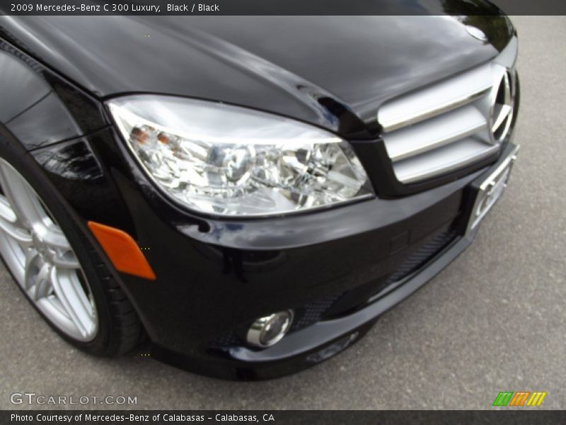 Black / Black 2009 Mercedes-Benz C 300 Luxury