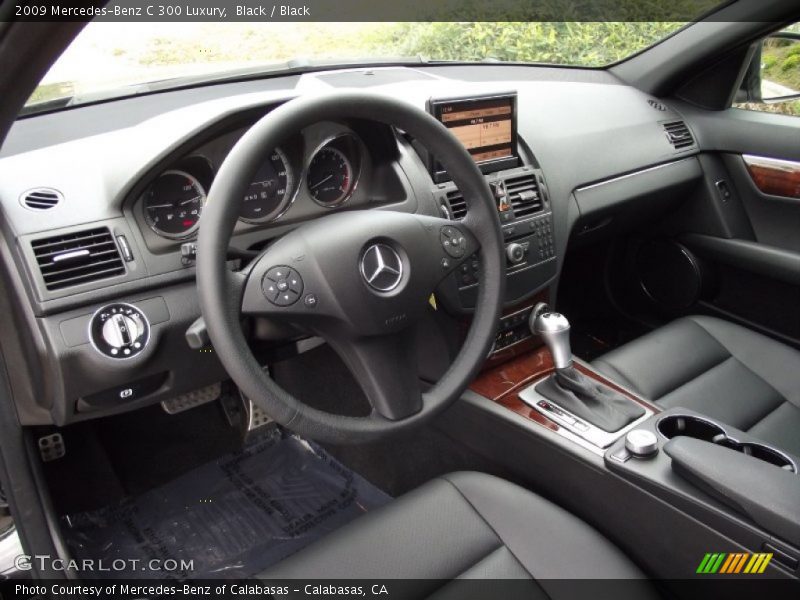 Black / Black 2009 Mercedes-Benz C 300 Luxury