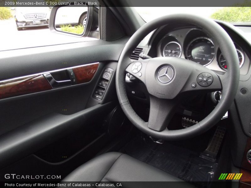 Black / Black 2009 Mercedes-Benz C 300 Luxury