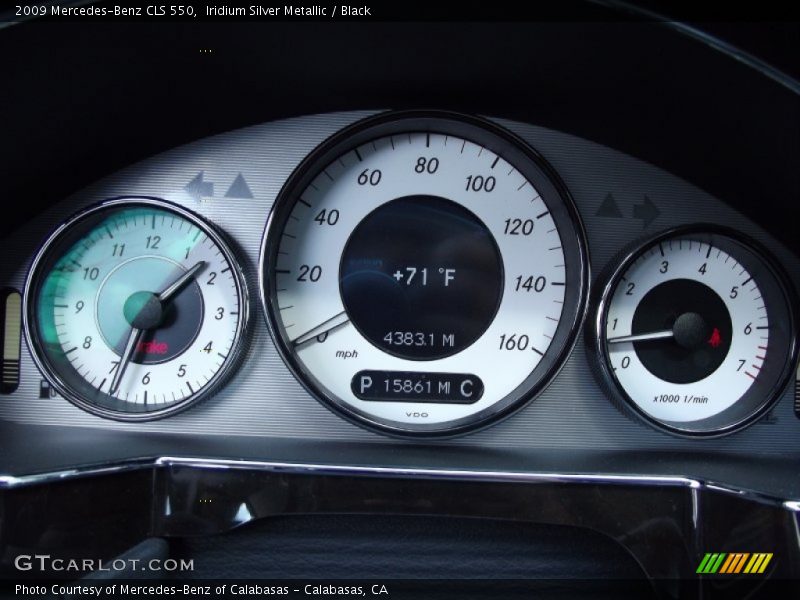 Iridium Silver Metallic / Black 2009 Mercedes-Benz CLS 550