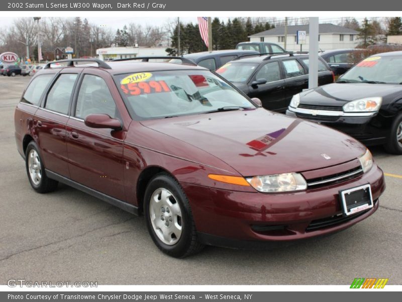 Dark Red / Gray 2002 Saturn L Series LW300 Wagon