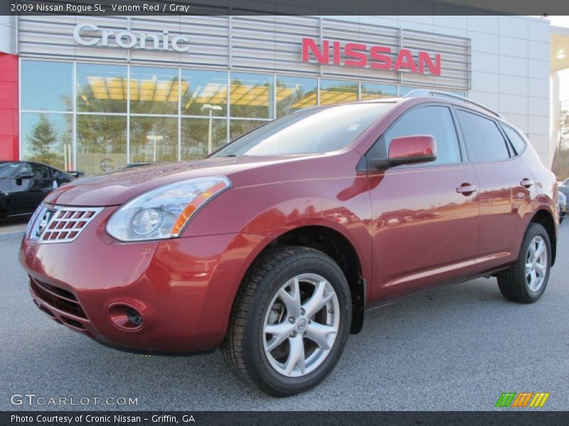 Venom Red / Gray 2009 Nissan Rogue SL