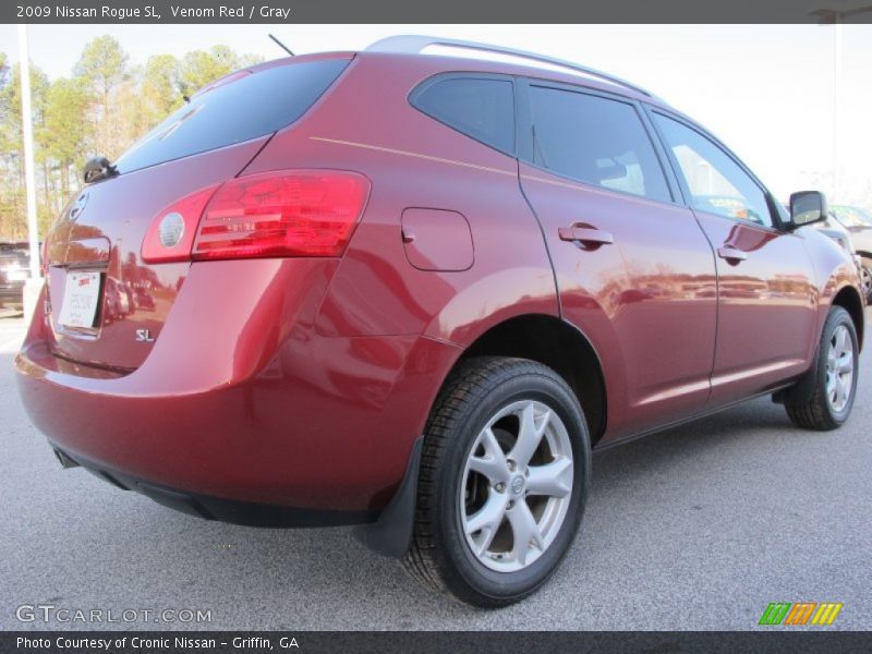 Venom Red / Gray 2009 Nissan Rogue SL