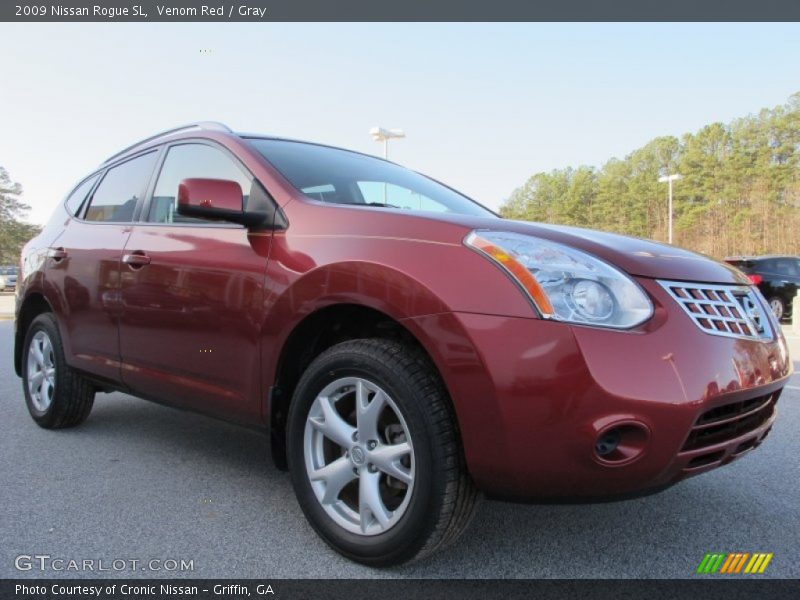 Venom Red / Gray 2009 Nissan Rogue SL