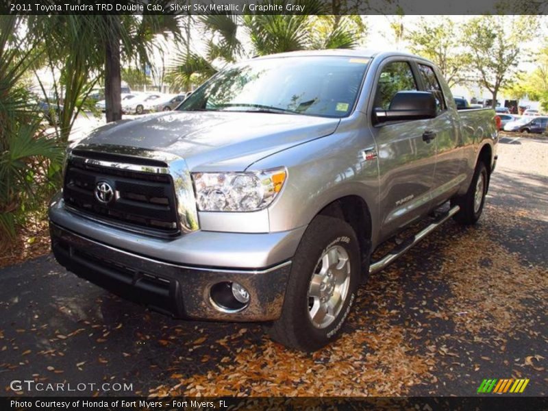 Silver Sky Metallic / Graphite Gray 2011 Toyota Tundra TRD Double Cab