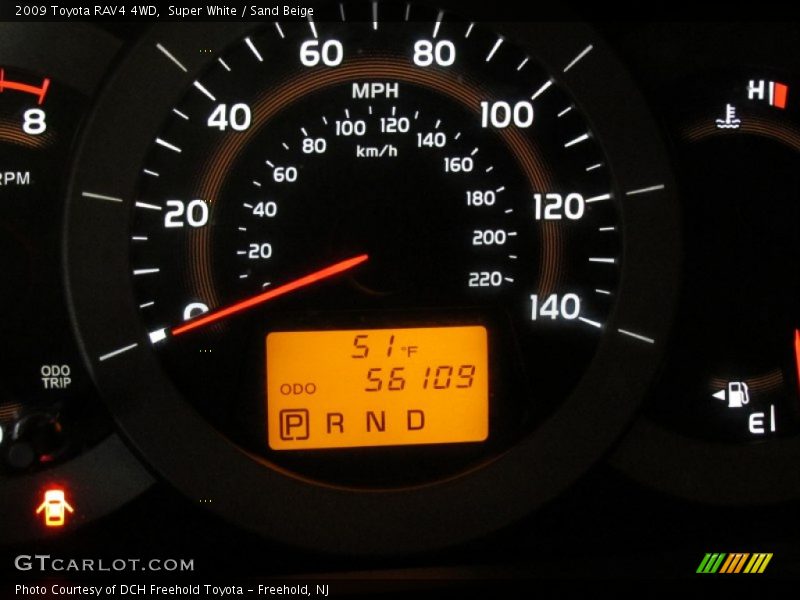 Super White / Sand Beige 2009 Toyota RAV4 4WD
