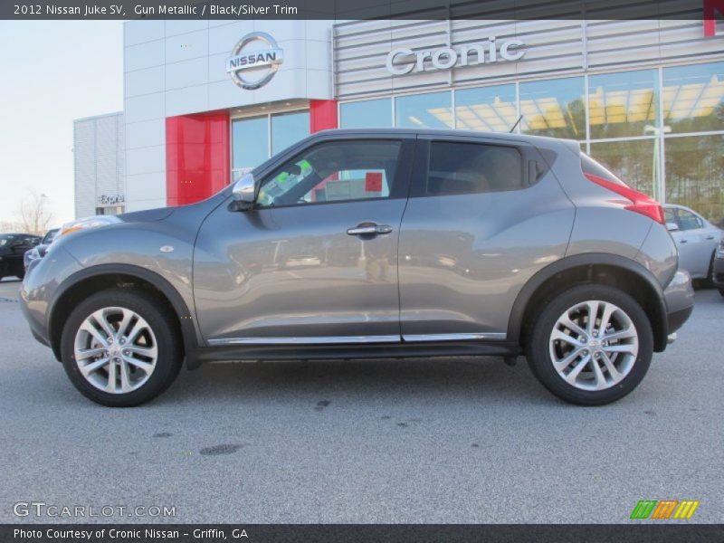 Gun Metallic / Black/Silver Trim 2012 Nissan Juke SV