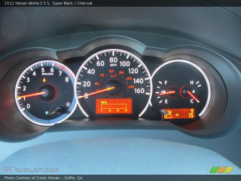 Super Black / Charcoal 2012 Nissan Altima 2.5 S