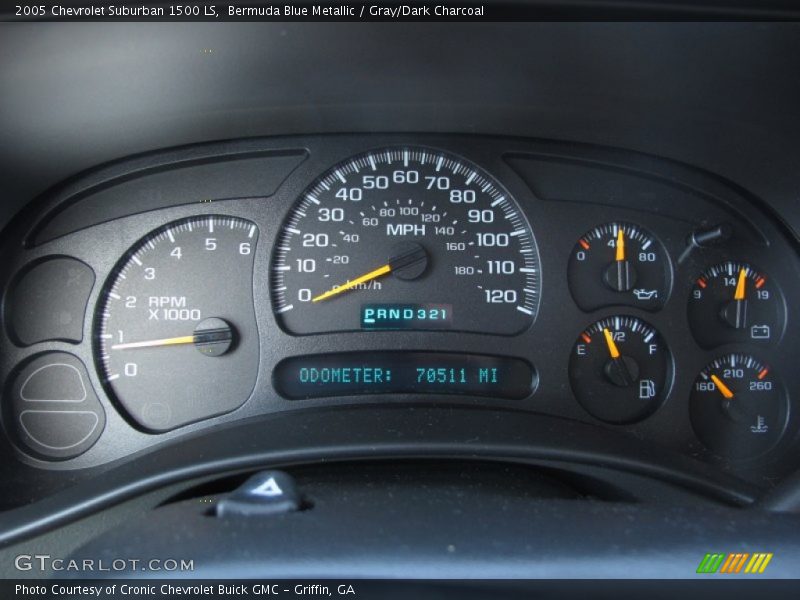 Bermuda Blue Metallic / Gray/Dark Charcoal 2005 Chevrolet Suburban 1500 LS