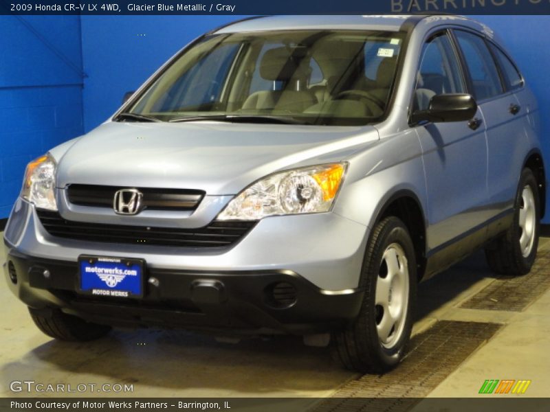 Glacier Blue Metallic / Gray 2009 Honda CR-V LX 4WD