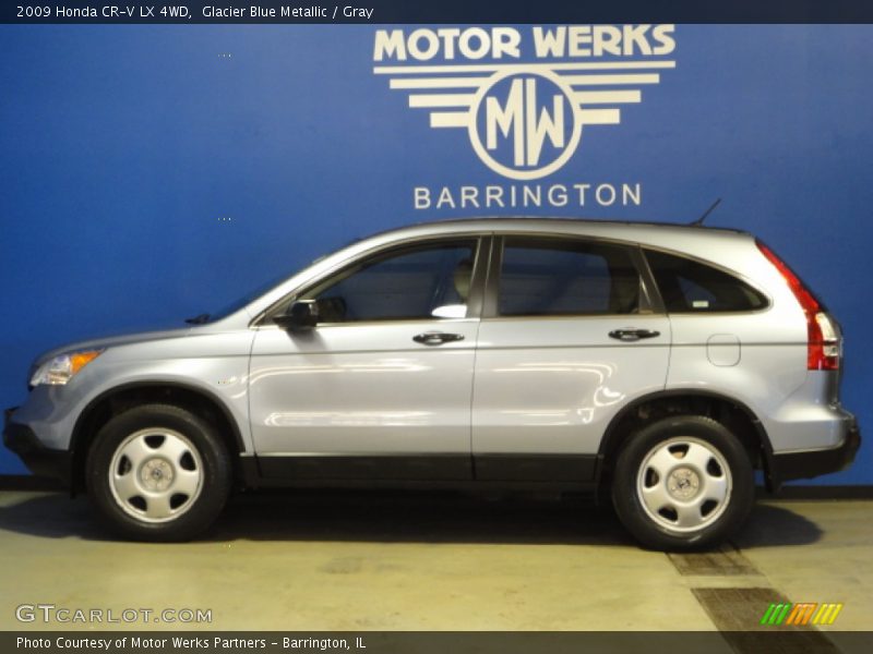 Glacier Blue Metallic / Gray 2009 Honda CR-V LX 4WD