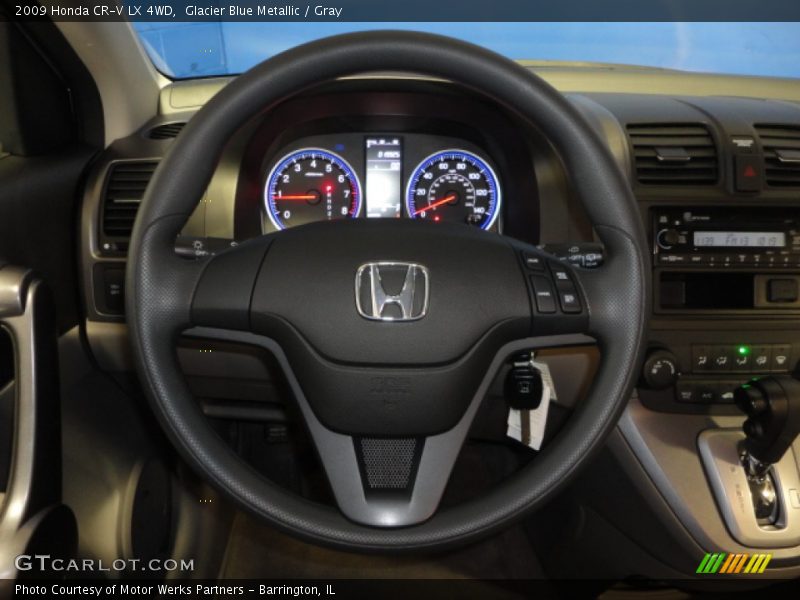 Glacier Blue Metallic / Gray 2009 Honda CR-V LX 4WD