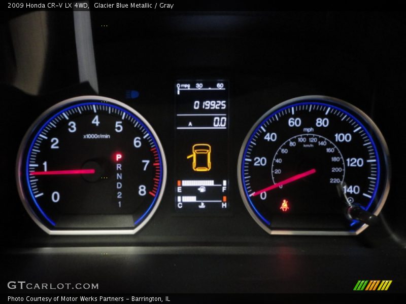 Glacier Blue Metallic / Gray 2009 Honda CR-V LX 4WD