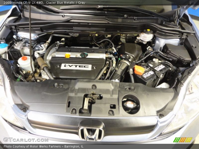 Glacier Blue Metallic / Gray 2009 Honda CR-V LX 4WD