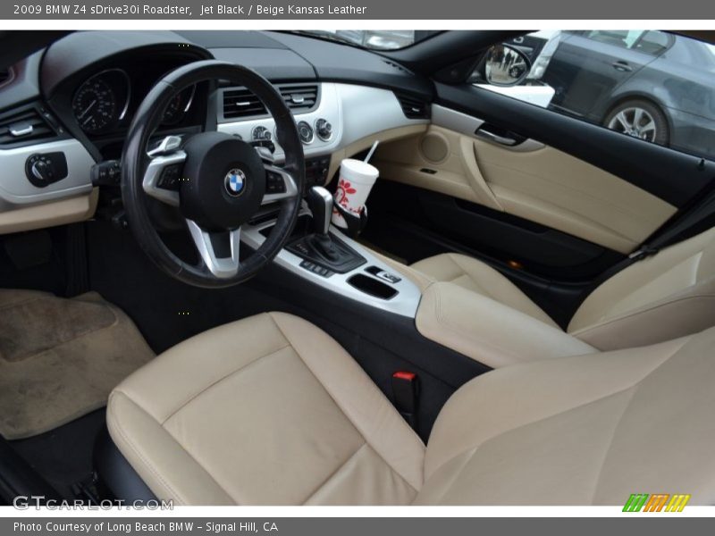 Jet Black / Beige Kansas Leather 2009 BMW Z4 sDrive30i Roadster