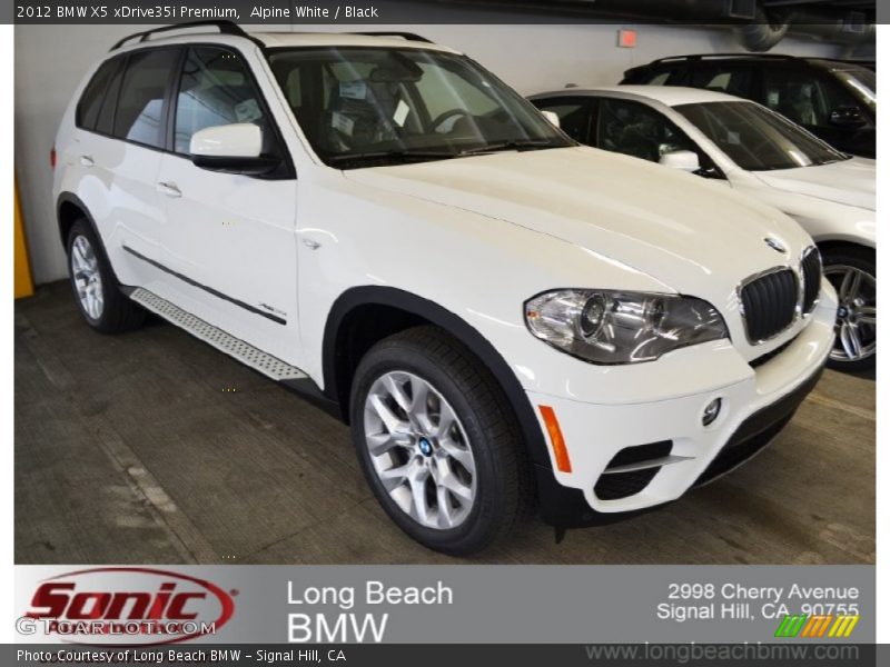 Alpine White / Black 2012 BMW X5 xDrive35i Premium